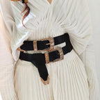 PENDRA Rheaarae Black Luxury Wide Corset Belt