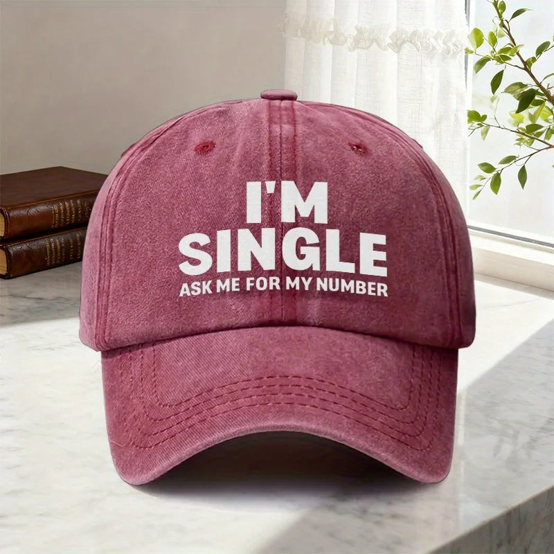 PENDRA Single Ask Number Funny Dating Singles Parties Adjustable Baseball Cap