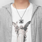 PENDRA Wrench Gear Skull Steel Necklace