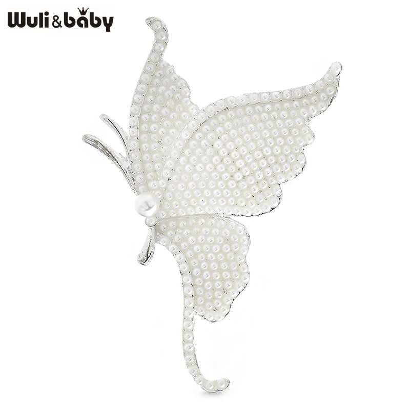 PENDRA Beautiful Pearl Butterfly Brooch