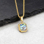 PENDRA Square Abalone Necklace