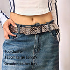 PENDRA Celesellea Genuine Leather Cross Punk Belt