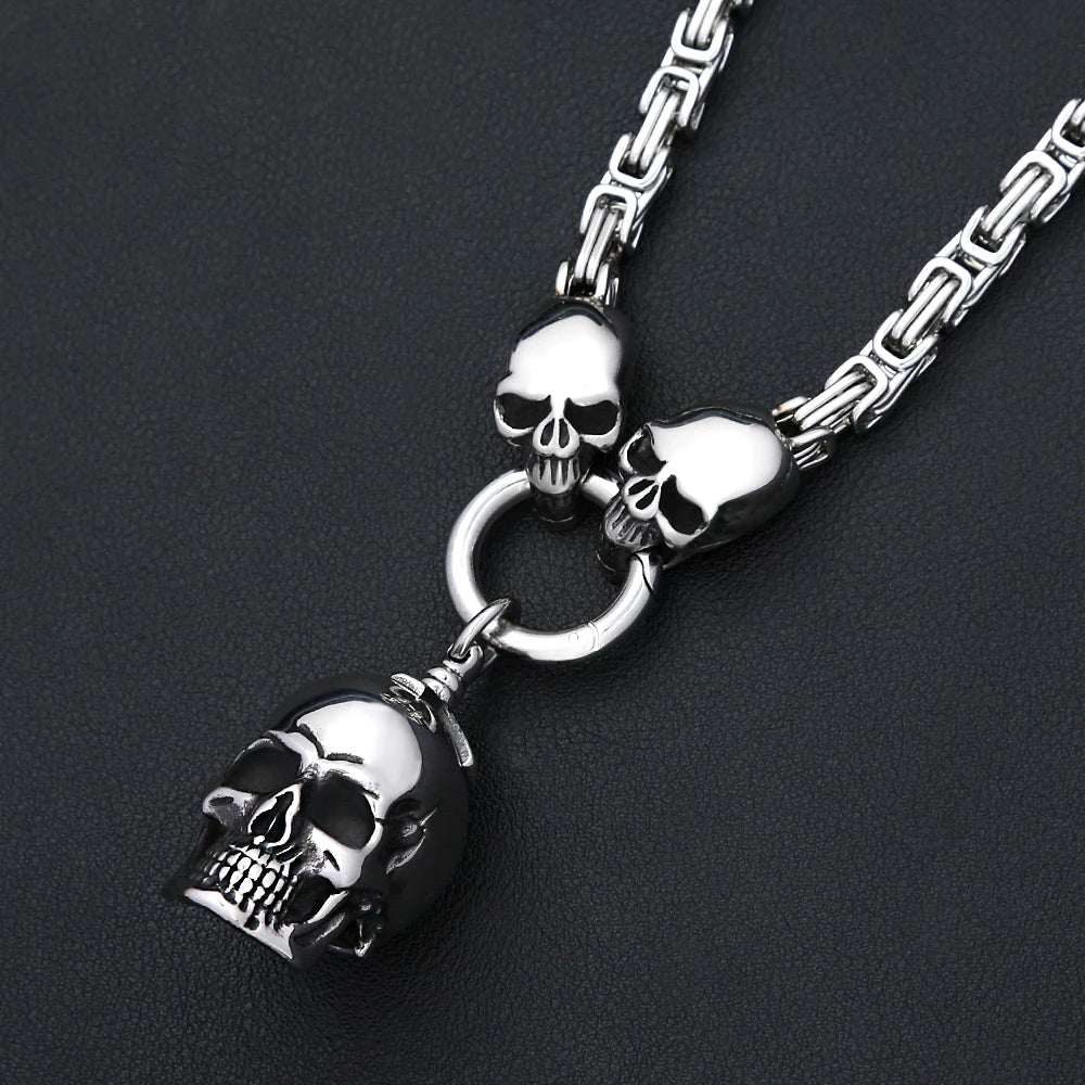 PENDRA Skullpunk Gothic Stainless Steel Skull Pendant