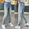 PENDRA Striped Spliced Pants