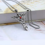 PENDRA Alpha Cross Titanium Steel Necklace