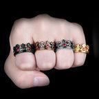 PENDRA Royal Crown Rhinestone Steel Ring
