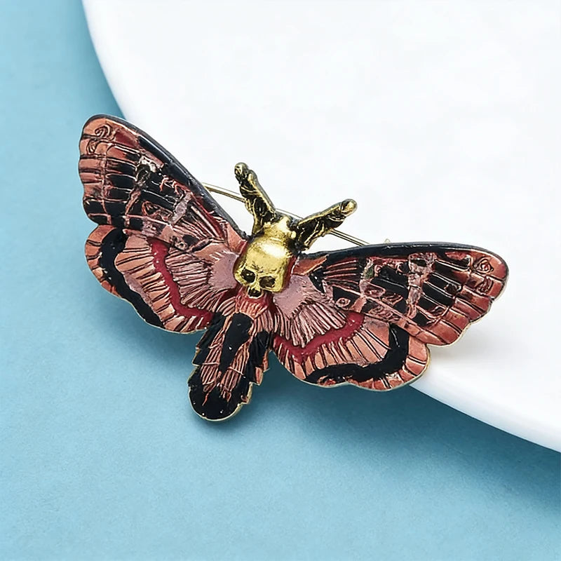 Wuli&baby Vintage Enamel Butterfly Brooches For Women Unisex 2-color Cute Insects Party Casual Brooch Pins Gifts