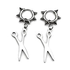 PENDRA Scissorgrunge Rivet Drop Earrings