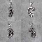 PENDRA Chameleon Lizard Animal Steel Necklace