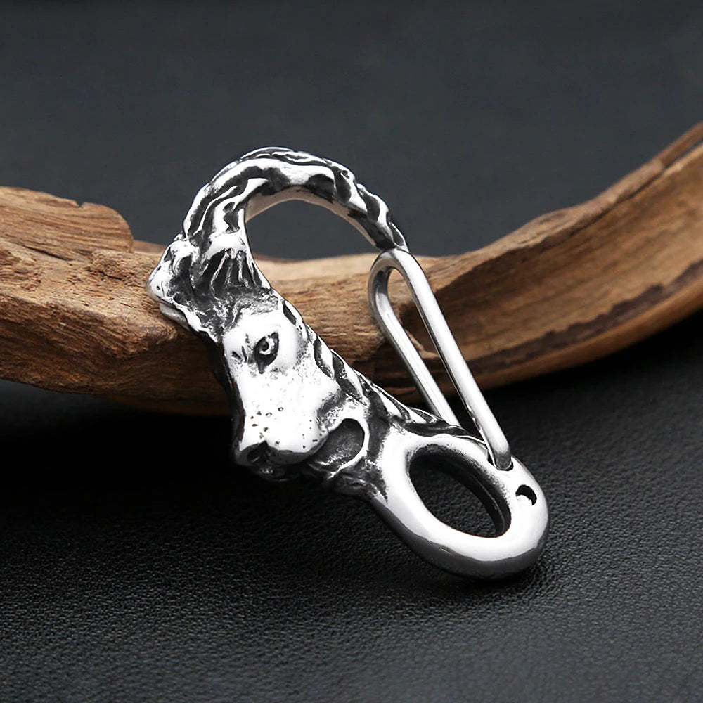 PENDRA Lionkey Stainless Steel Lion Head Keychain