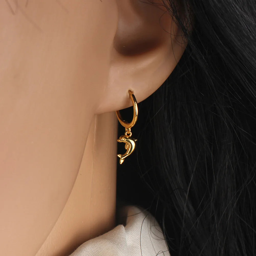 PENDRA Starfish 925 Sterling Silver Hoop Earrings