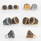 PENDRA Anchor Navy Ocean Steel Ring