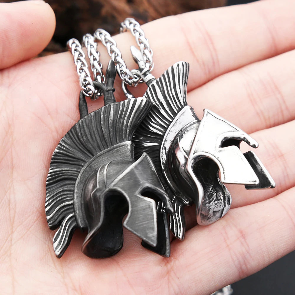 PENDRA Spartan Warrior 3D Pendant Necklace