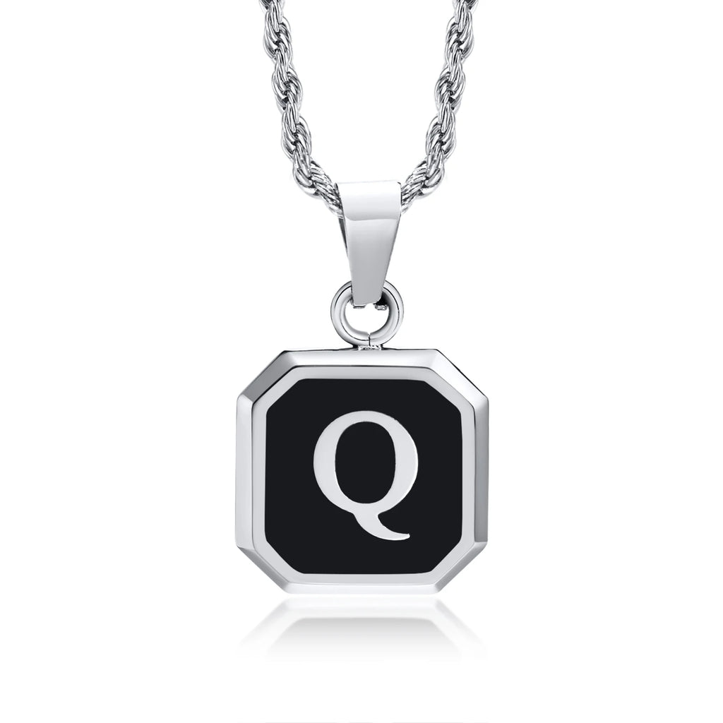 PENDRA Square Twisted Pendant Necklace