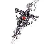 PENDRA Alpha Cross Titanium Steel Necklace