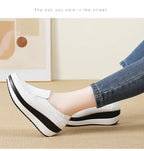 PENDRA Leather Sports Platform Shoes