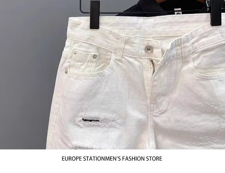 PENDRA Cat Beard Ripped Shorts