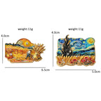 PENDRA Cypresse Harvest Wheat Field Art Brooch