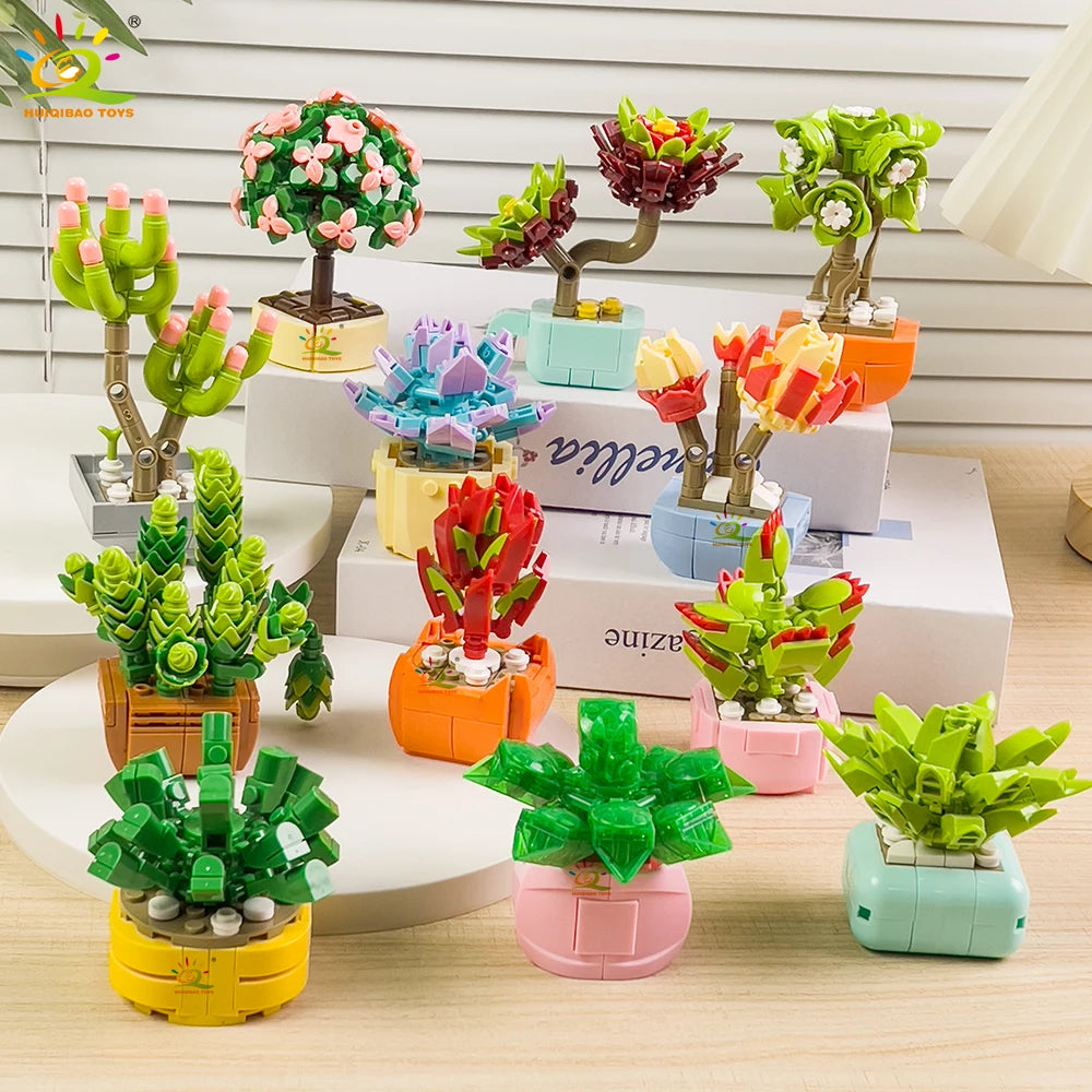 PENDRA Succulent Potted Floral Building Set