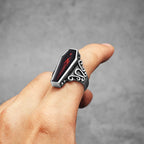 Gothic Mummy Vampire Coffin Men Rings Stainless Steel Retro Punk Rock New In Women Jewelry Fashion Accessories Gift Wholesale