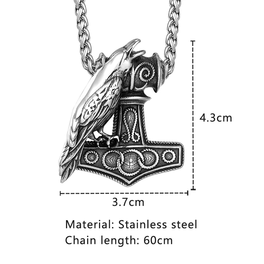 PENDRA Rune Norse Leather Necklace