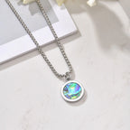 PENDRA Tiger Stone Round Pendant Necklace