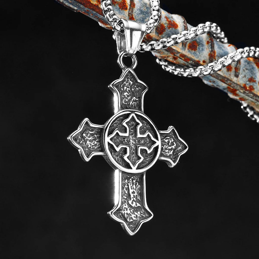 PENDRA Religion Cross Steel Necklace