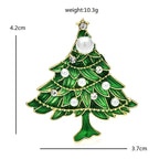 PENDRA Noelpearl Pearl Green Christmas Tree Brooch