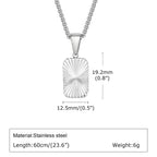 PENDRA Square Cutting Pendant Necklace