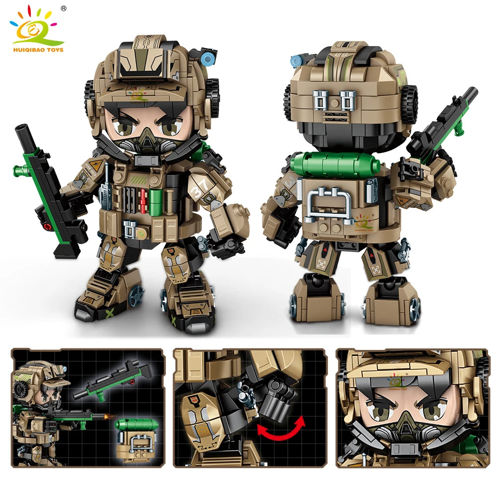 PENDRA Military Mecha Swat Building Set