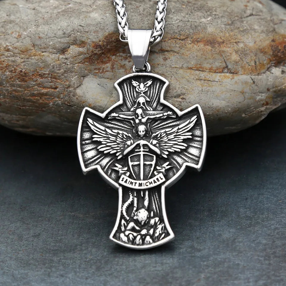 PENDRA Michaelguardian 316L Stainless Steel Archangel Pendant