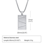 PENDRA Dog Square Dog Tag Necklace