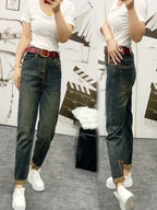 PENDRA Stretch Harem Ankle Jeans