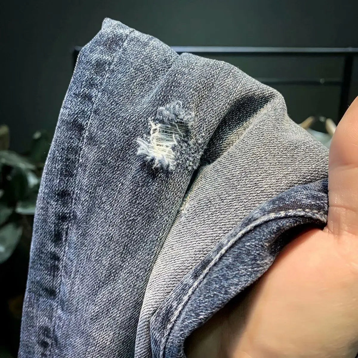 High-End 2023 Casual Cotton Luxury Men's Jeans with Embroidery for 2023 Spring and Autumn Work Straight Denim Pants for Men