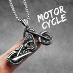PENDRA Rider Motorcycle Rock Steel Necklace