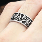 PENDRA Wolfduo Nordic Double Wolf Ring