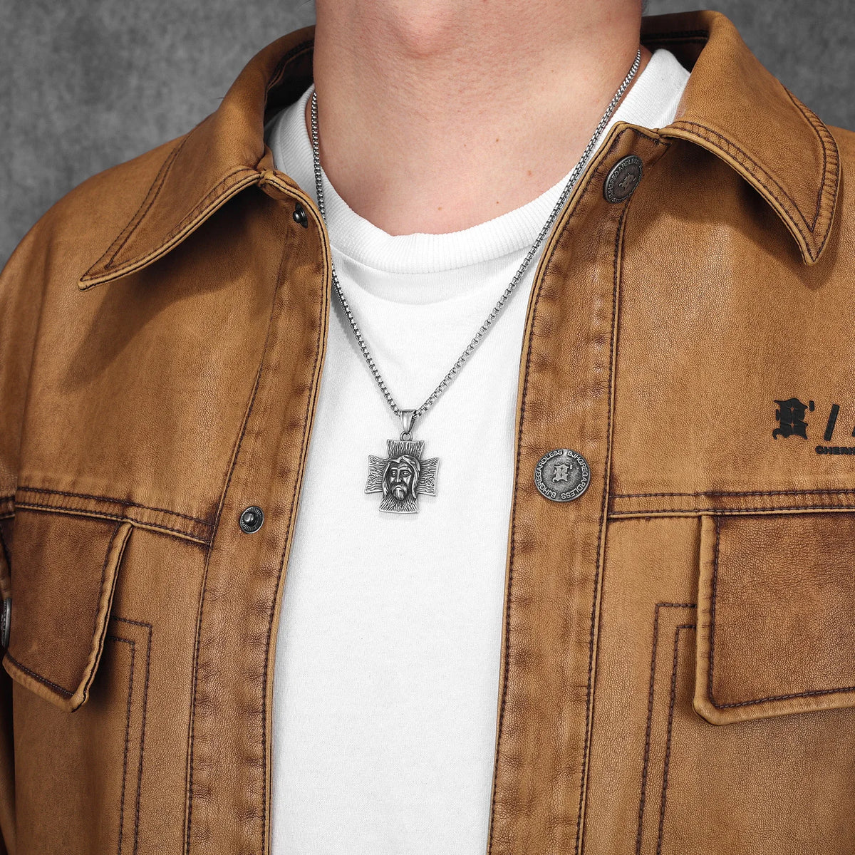 Jesus Cross Men Necklaces Stainless Steel Pendant Chain Women Fashion Jewelry Religion Punk New in Accessories Gifts Wholesale