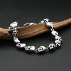 PENDRA Skullmark Stainless Steel Biker Bracelet