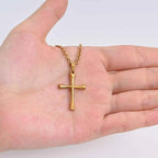 PENDRA Cross Gold Pendant Necklace