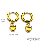 Devil Horn Heart Huggie Hoop Earrings Stainless Steel Dangle Love Charm Punk Y2K Unisex Sweet Cool Goth Ear Ring Jewelry Gifts