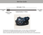 PENDRA Norayne Leather Black Skull Punk Belt