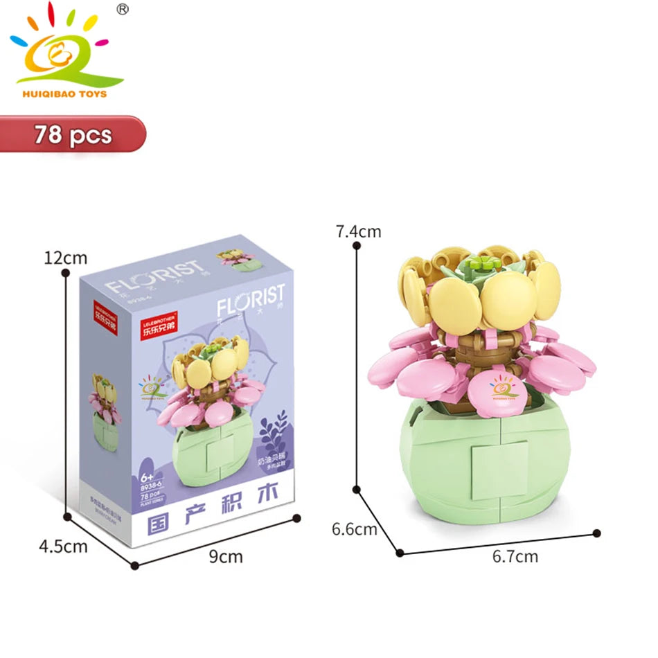 PENDRA Succulent Potted Floral Building Set