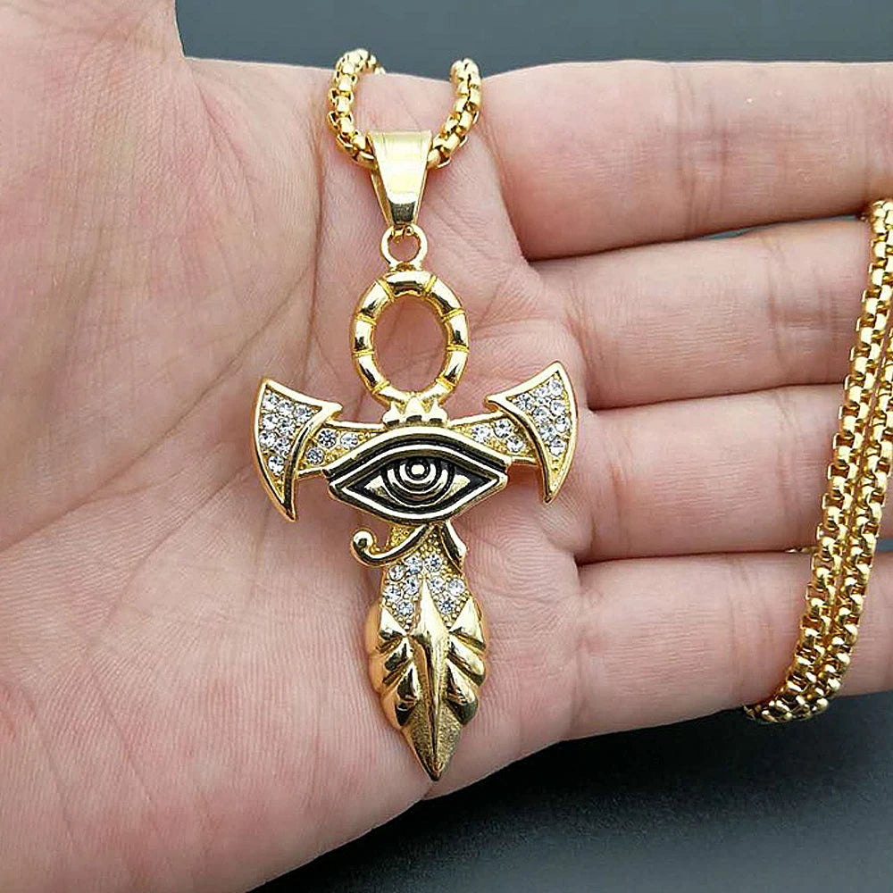 PENDRA Horusgold Gold-Color Eye of Horus Pendant Necklace