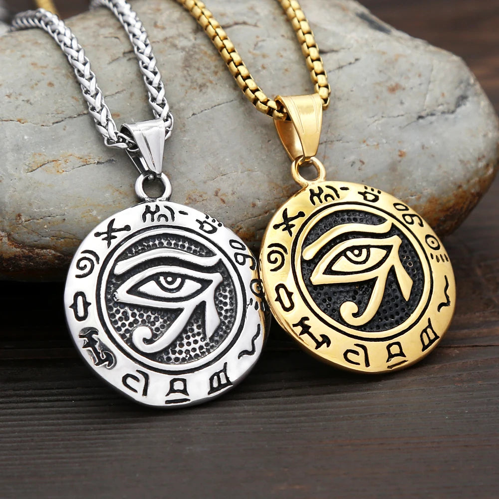 PENDRA Horus Stainless Steel Eye of Horus Pendant