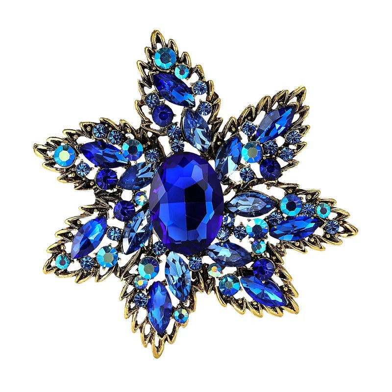 PENDRA Crystalia Luxury Crystal Flower Brooch