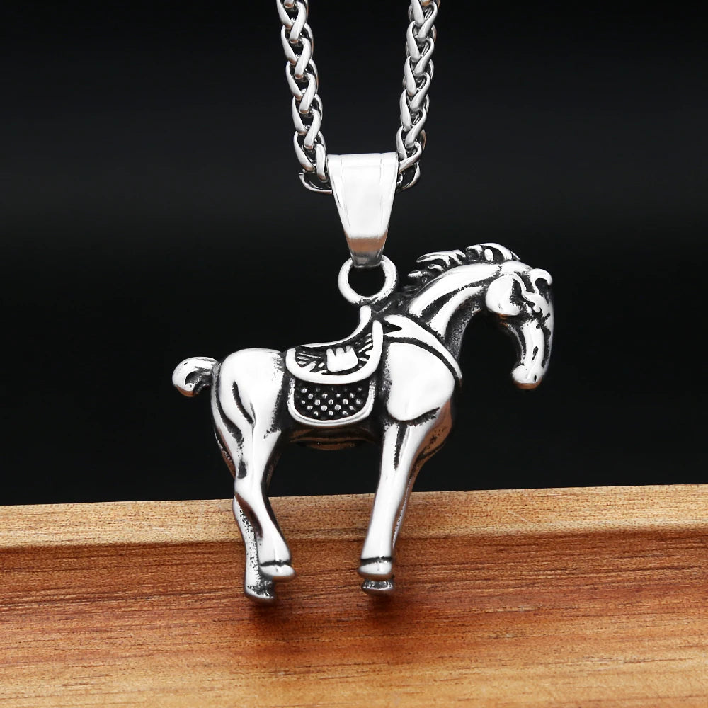 PENDRA Horseforge Punk Horse Pendant Necklace