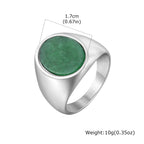 PENDRA High Quality Turquoise Steel Ring