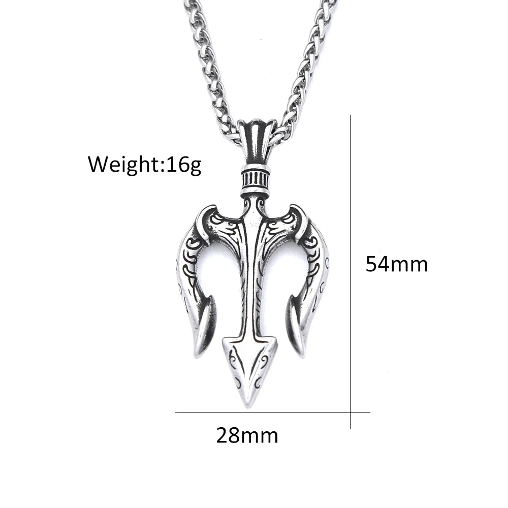 PENDRA Poseidon Greek Trident Pendant