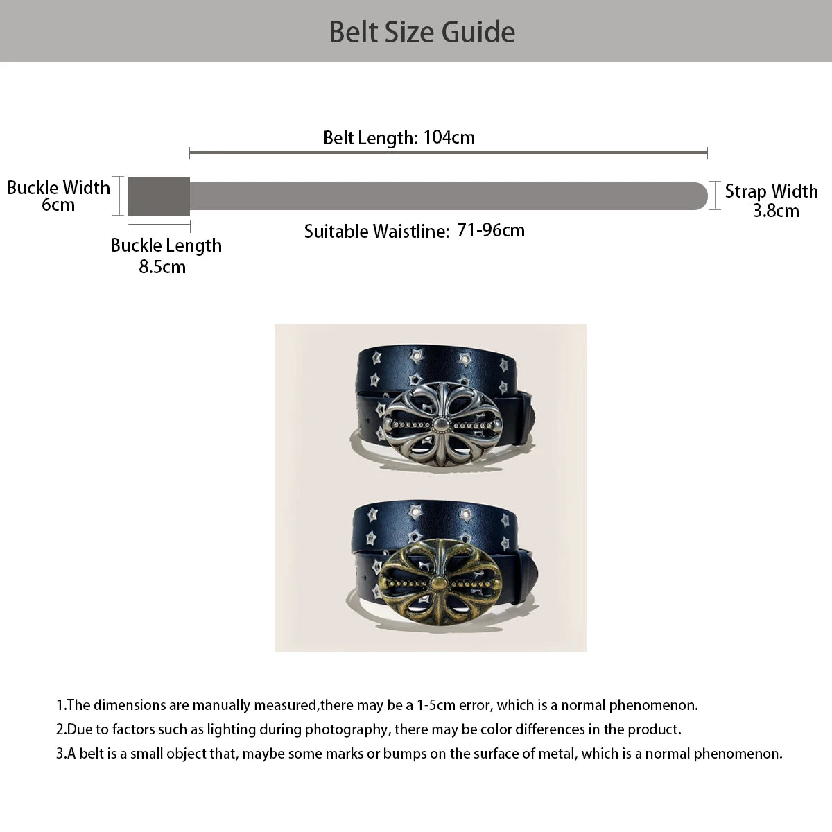 New Fashion Star Eye Rivet Belt Male Gothic Waistband For Women Six Star Belt Punk Rock Sexpot Y2K Pu Leather Belt Jeans Belt
