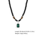 PENDRA Tiger Square Beaded Necklace